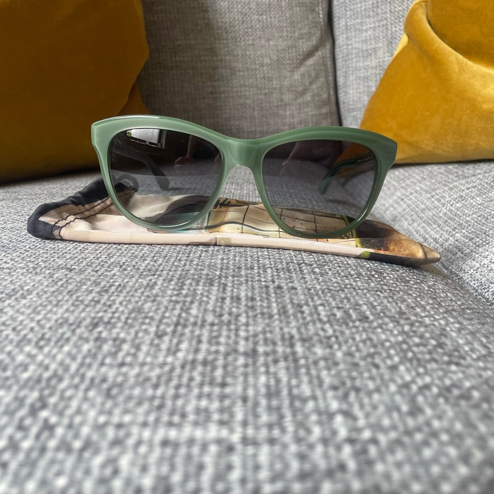 Oliver Peoples Green Rectangular Sunglasses